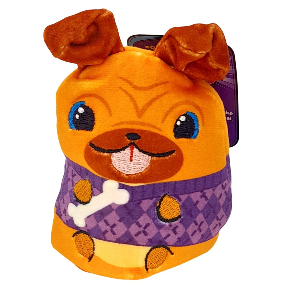 Dogs vs Squirls Otis Bean Bag Plush Series 1 Orange Dog Purple Vest V2000 NWT